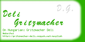 deli gritzmacher business card
